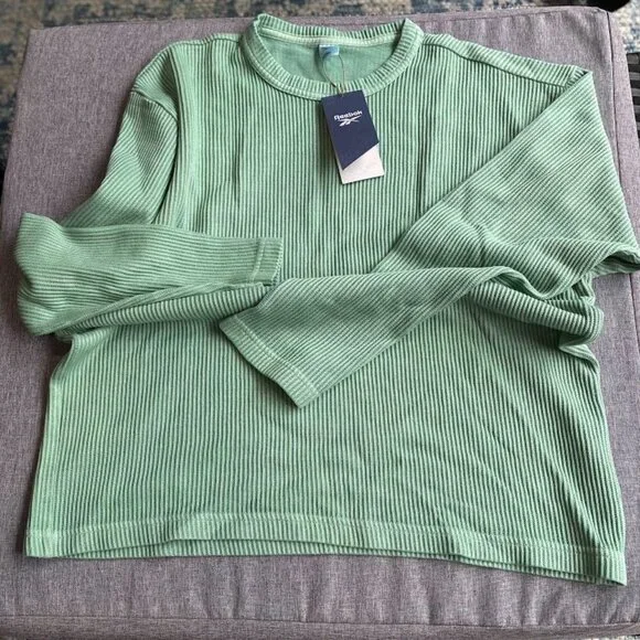 Reebok Men's Standard Natural Dye Crewneck Waffle Sweater, Small - Picture 6 of 6